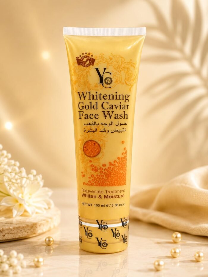 YC Whitening Gold Caviar Face Wash Rejuvenating Treatment Whiten and Moisture Gentle Cleansing Glowing Face 100 ml Face Wash for Men - Image 5