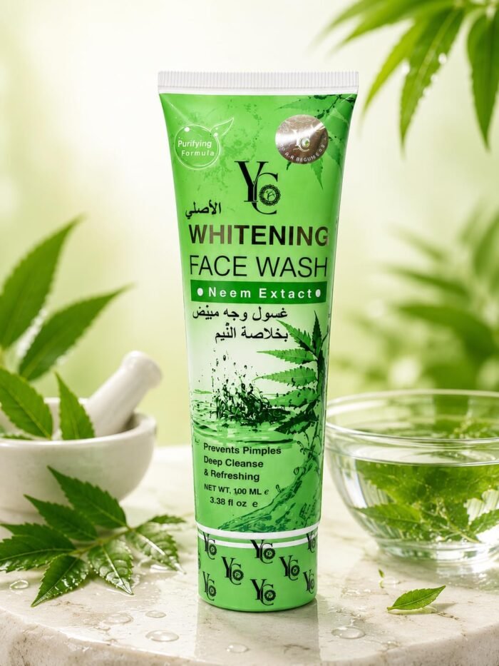 YC Whitening Neem Extract Acne Face Wash for Unisex - Prevent Pimples deep cleanse & Refreshing (100 ML) - Image 2