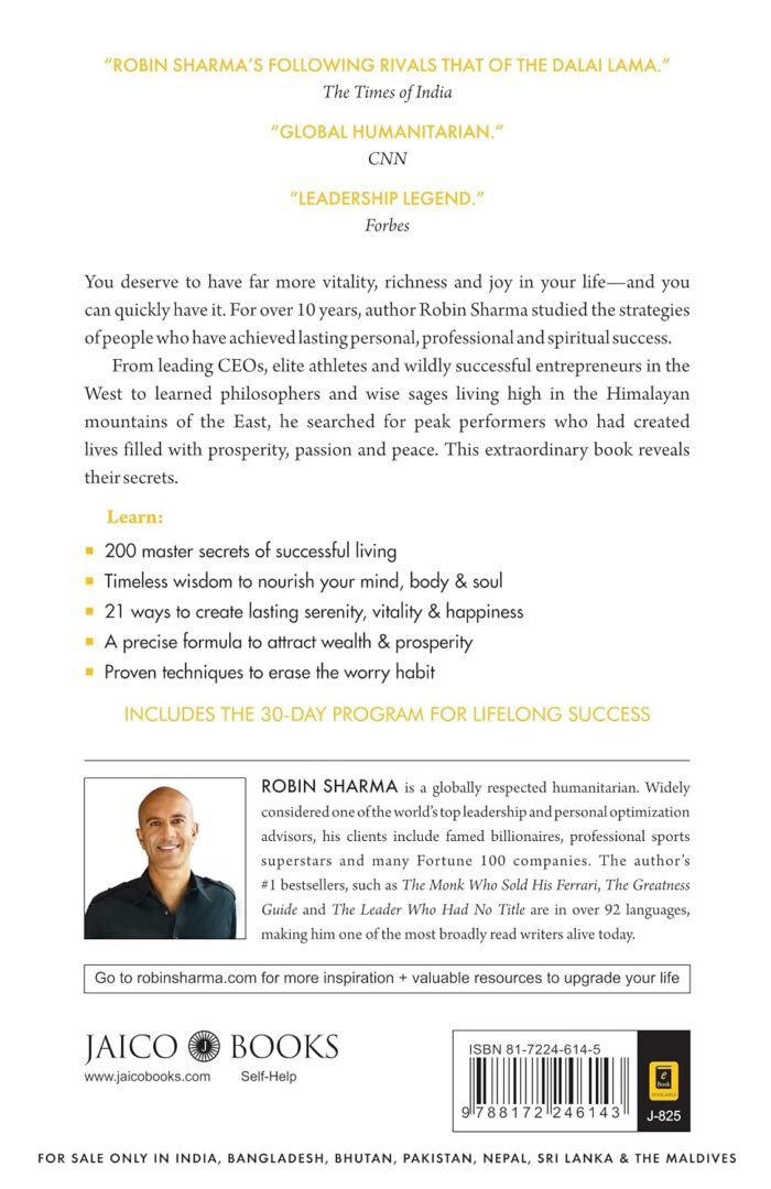MegaLiving: 30 Days To A Perfect Life, Robin Sharma, Paperback - Image 2