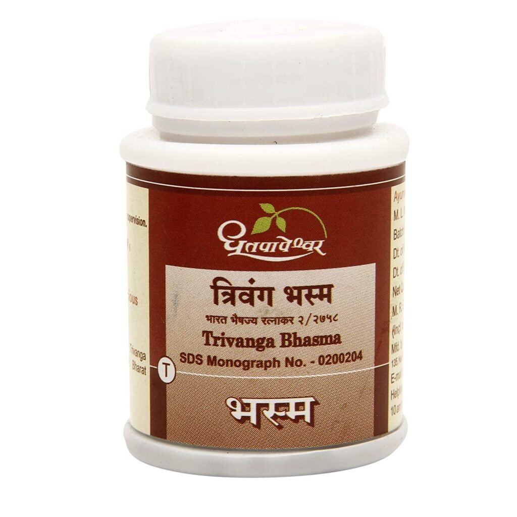 Dhootapapeshwar-Trivanga-Bhasma-10-gm-scaled-1.jpg Dhootapapeshwar Trivanga Bhasma 10 gm for overall wellbeing of the women, functioning of the kidney - Image 1