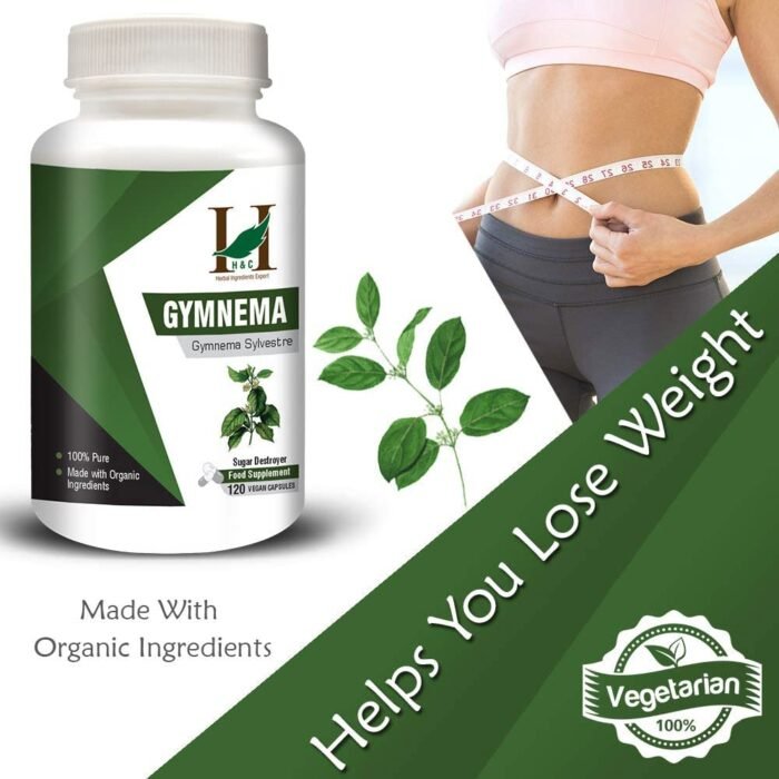 H&C Herbal Ingredients Expert Gurmar/Gymnema 450mg 120-Capsules| For Healthy Blood Sugar Levels | Metabolic Wellness - Image 3
