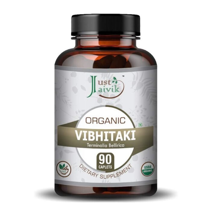Just Jaivik Organic Vibhitaki Tablets  - 750mg (90 Tablets) For Healthy Digestion, Detoxify the Body - Image 2