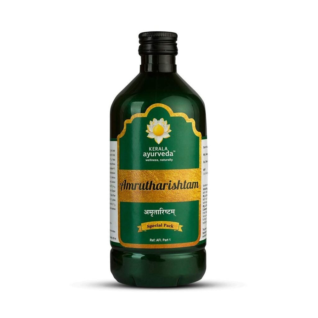 Kerala-Ayurveda-Amrutharishtam-scaled-1.jpg Kerala Ayurveda Amrutharishtam(Immunity Booster for Men and Women) 435 Ml - Image 1