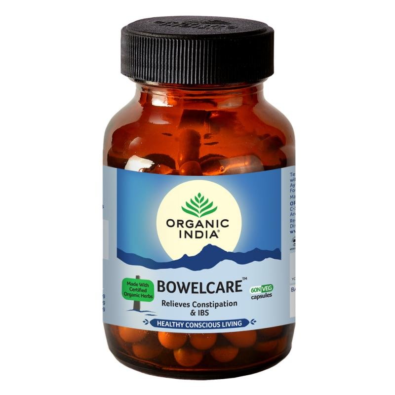 Organic-India-Bowelcare-Veg-Capsule-60-vegicaps.jpg Organic India Bowelcare Veg Capsule 60 vegicaps for Constipation, Stomach Pain, Hyperacidity, Piles - Image 1