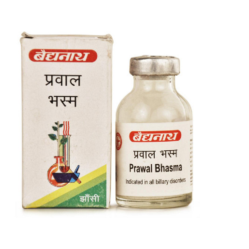 prawal-basma.png Baidyanath Prawal Bhasma (10g) For cough, asthma, bleeding disorders - Image 1